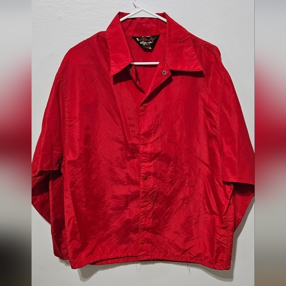 Vintage Pla-Jac by Dunbrooke Windbreaker Jacket 40 M 42 Made In USA Red B12